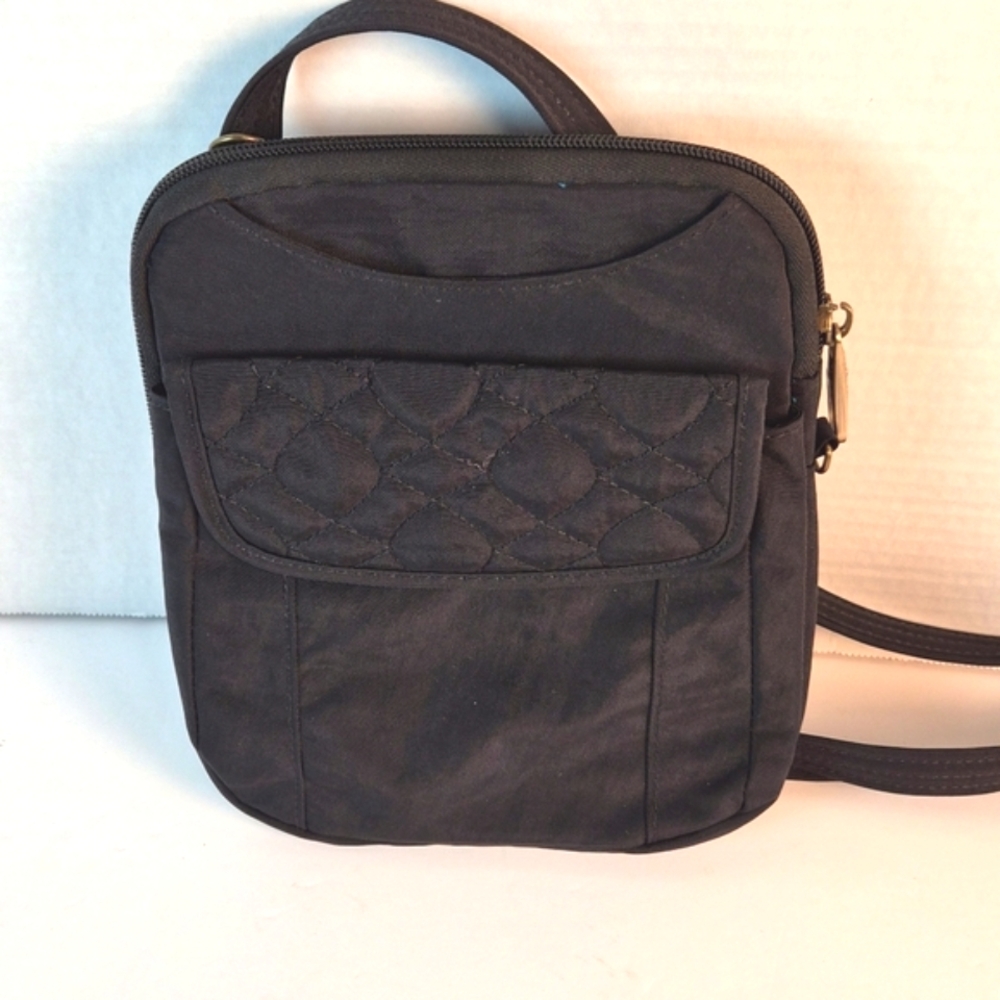 Travelon anti-theft unisex black crossbody bag